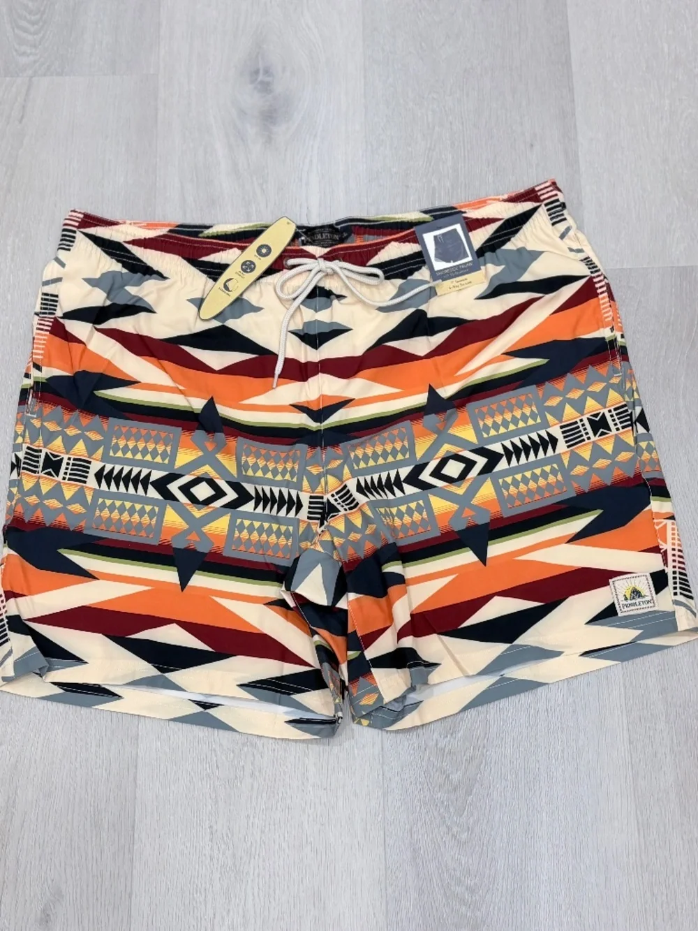 Pendleton Landscape Shoreside Swim Trunks 7” UPF 50+ Built-In Liner Mens XL